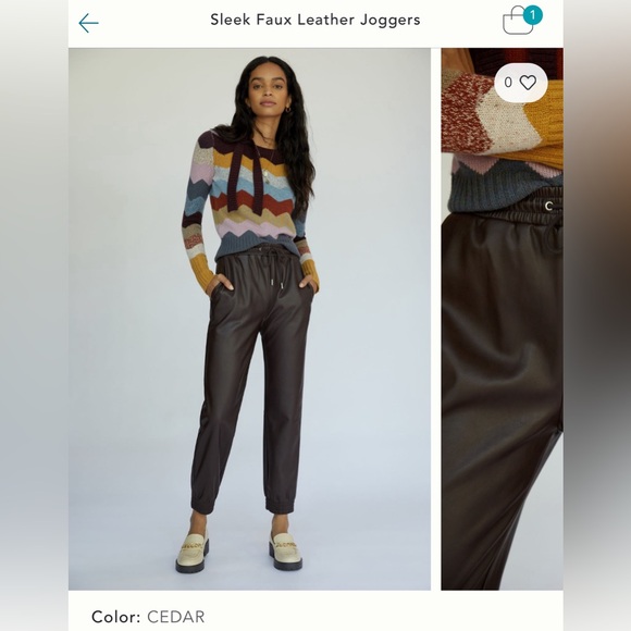 Avec Les Filles Pants - Anthropologie Avec Les Filles Sleek Faux Leather Joggers